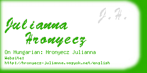 julianna hronyecz business card